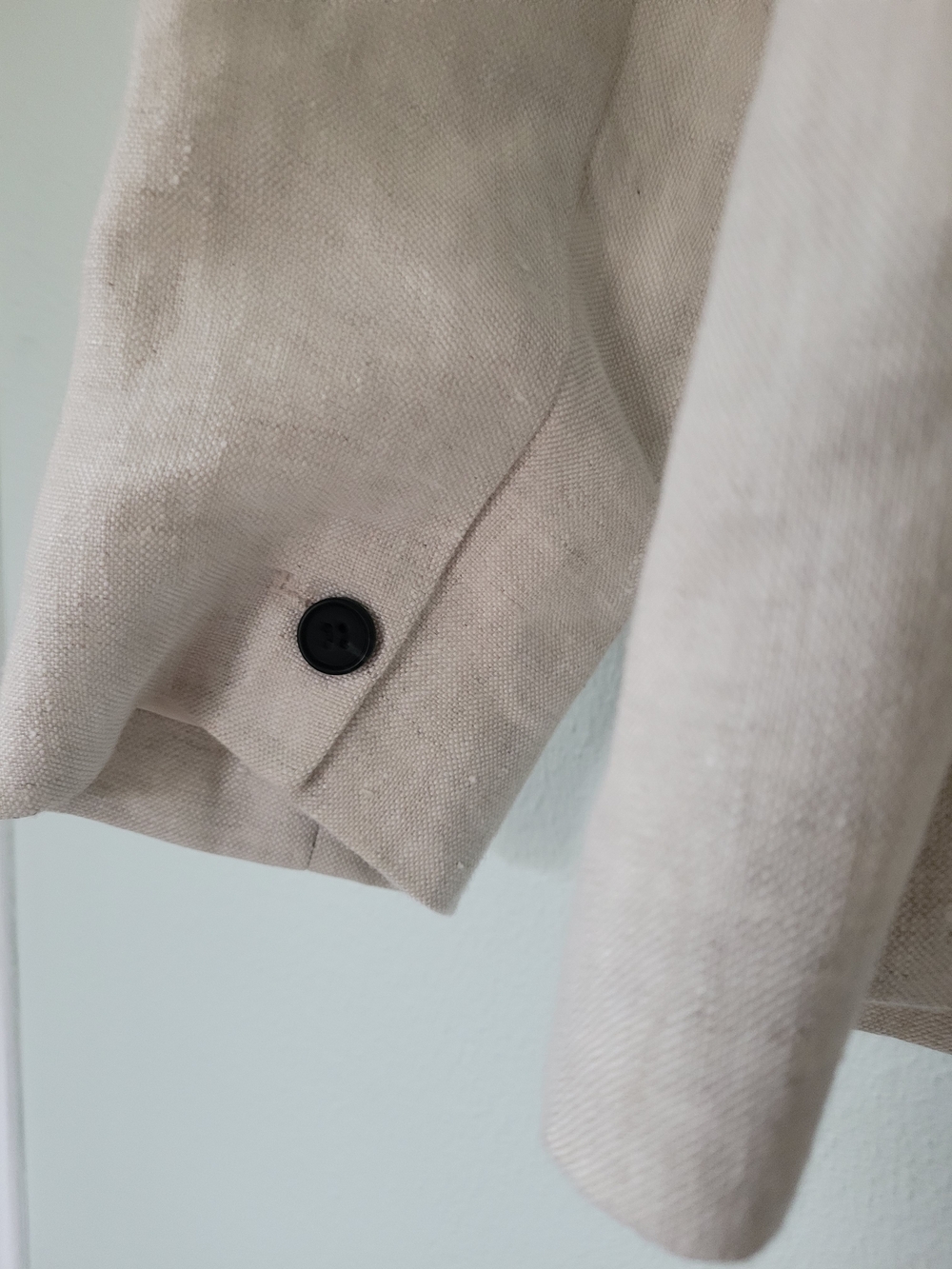 Women's Beige Linen Blend Single-Button Blazer - 1. State - Size 6 - Picture 5 of 8